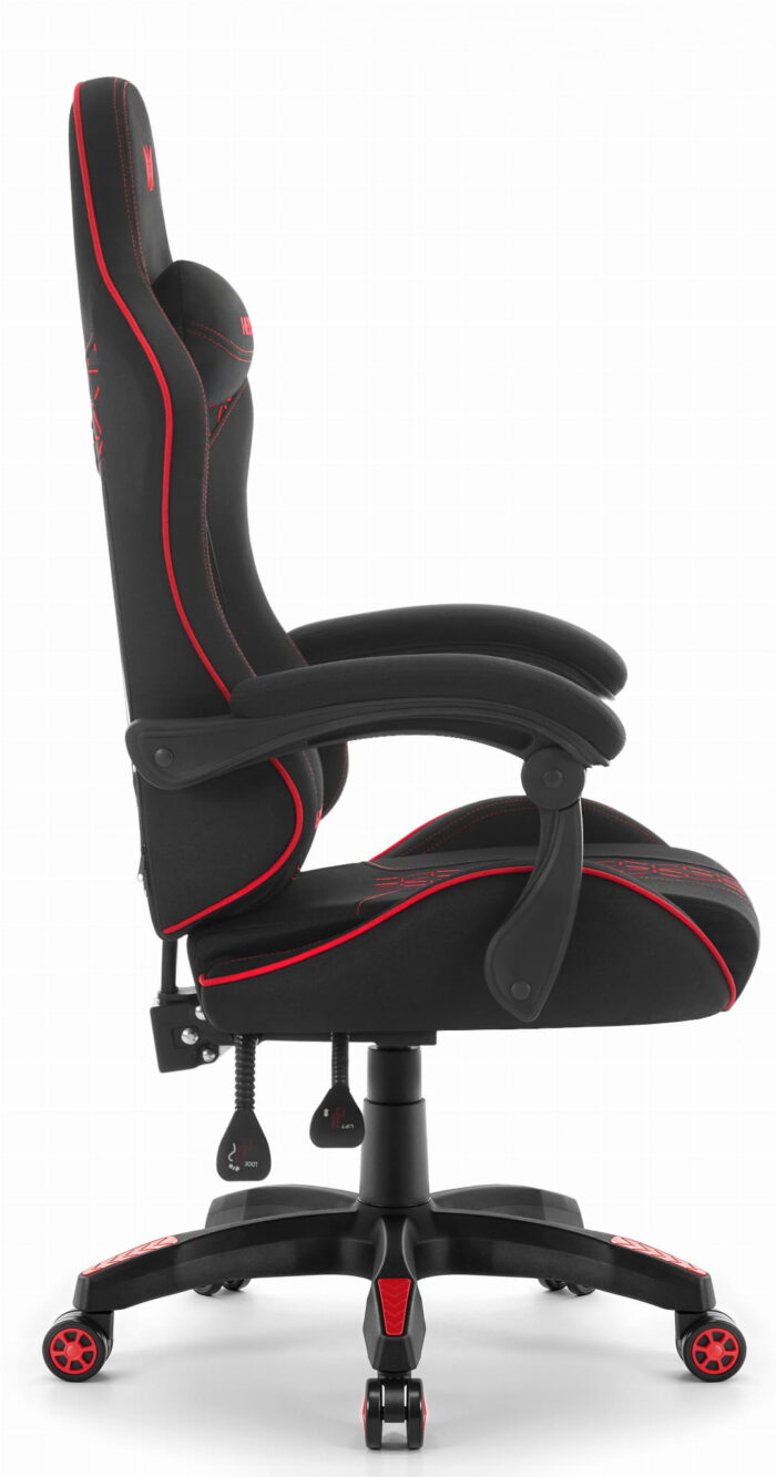Геймерське крісло Hell's Chair HC-1008 Black Red 2.0 тканина/сітка - Зображення 4