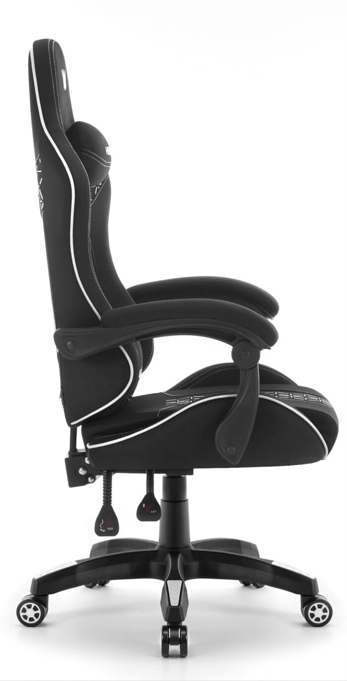 Геймерське крісло Hell's Chair HC-1008 Black White 2.0 тканина/сітка - Зображення 3
