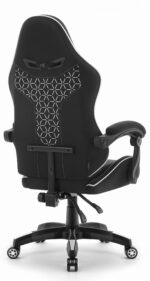 Геймерське крісло Hell's Chair HC-1008 Black White 2.0 тканина/сітка - Зображення 4