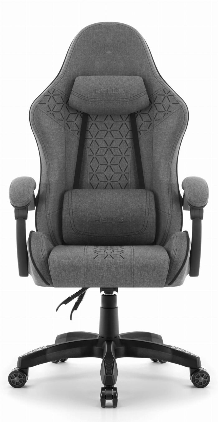 Геймерське крісло Hell's Chair HC-1008 Grey Black 2.0 тканина/сітка - Зображення 3