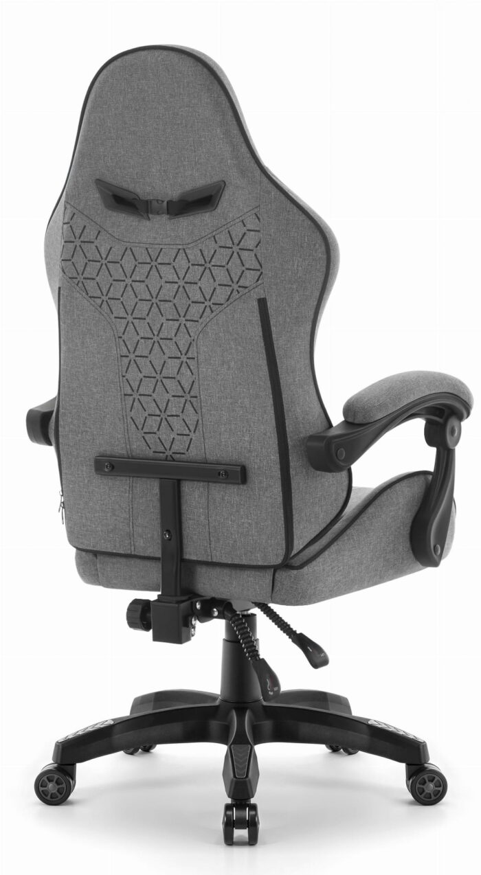Геймерське крісло Hell's Chair HC-1008 Grey Black 2.0 тканина/сітка - Зображення 5