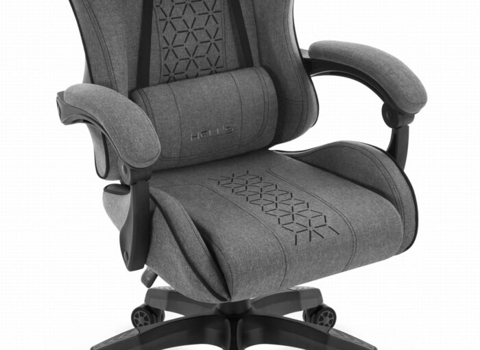 Геймерське крісло Hell's Chair HC-1008 Grey Black 2.0 тканина/сітка - Зображення 6