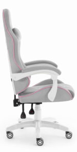 Геймерське крісло Hell's Chair HC-1008 Grey Pink 2.0 тканина/сітка - Зображення 4