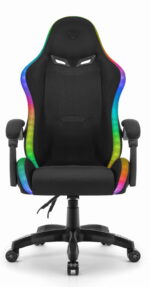 Геймерське крісло Hell's Chair HC-1012 Black LED RGB тканина - Зображення 4