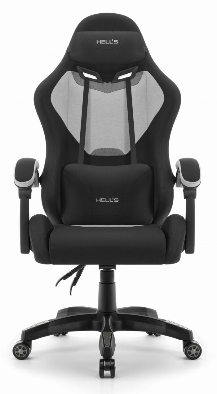 Геймерське крісло Hell's Chair HC-1012 Black Grey тканина - Зображення 2