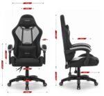 Геймерське крісло Hell's Chair HC-1012 Black Grey тканина - Зображення 9