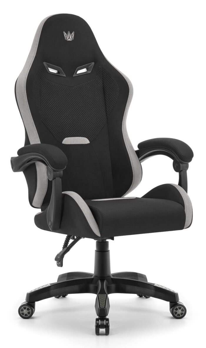 Геймерське крісло Hell's Chair HC-1012 Black Grey тканина/замша - Зображення 2