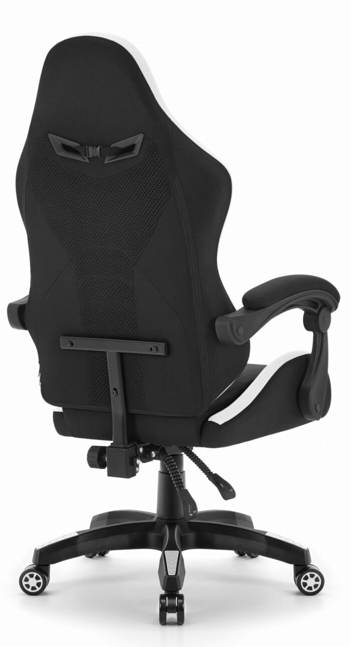 Геймерське крісло Hell's Chair HC-1012 Black White тканина - Зображення 4