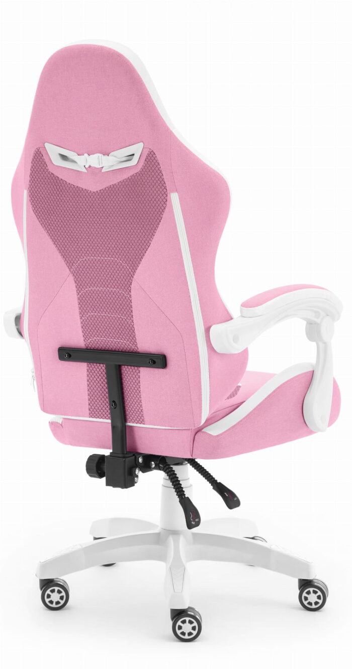 Геймерське крісло Hell's Chair HC-1012 Pink Whit тканина - Зображення 4