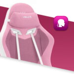 Геймерське крісло Hell's Chair HC-1012 Pink Whit тканина - Зображення 6