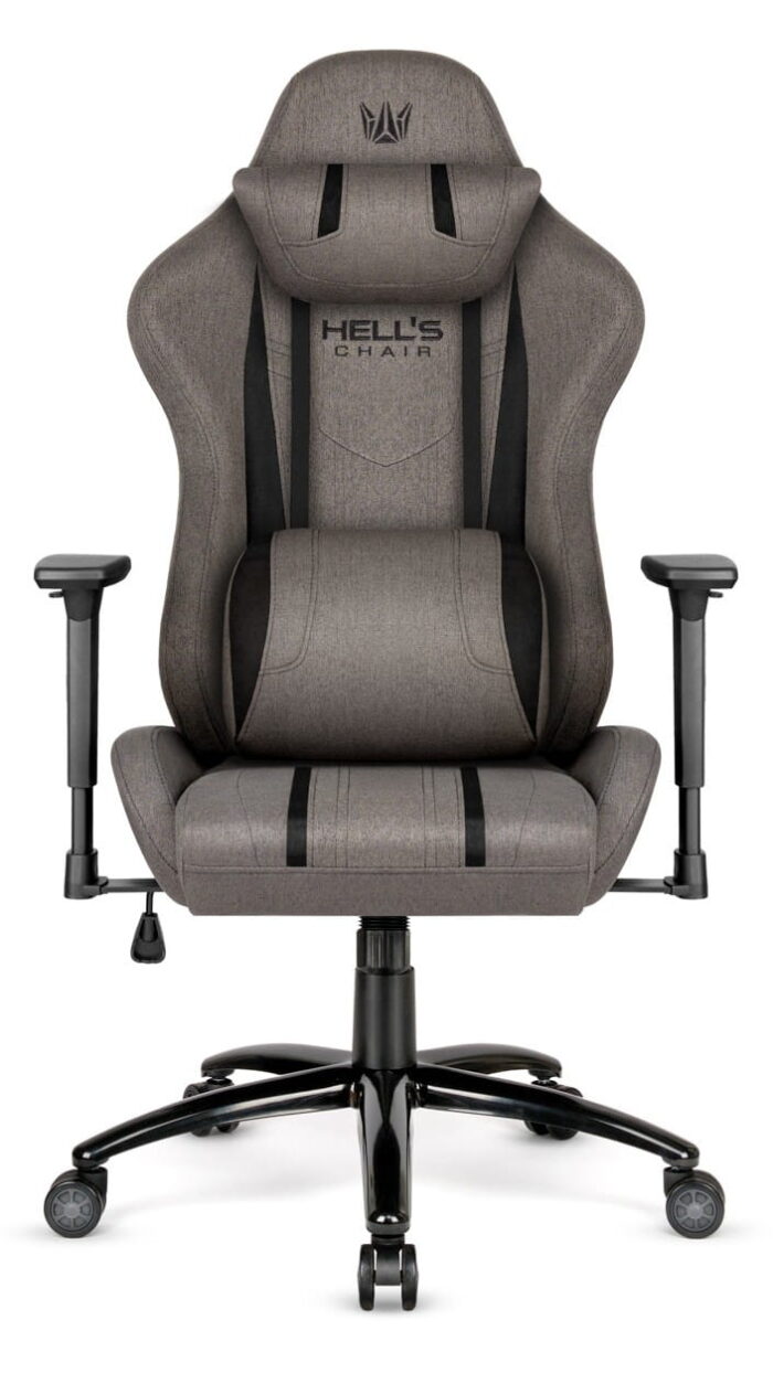 Геймерське крісло Hell's Chair HC-1013 Grey Black тканина - Зображення 2
