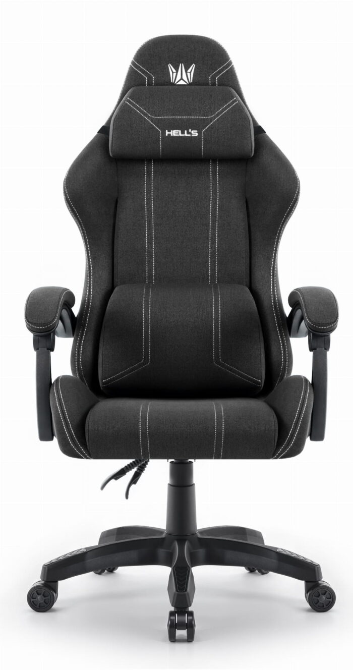 Геймерське крісло Hell's Chair HC-1014 Black White тканина - Зображення 2