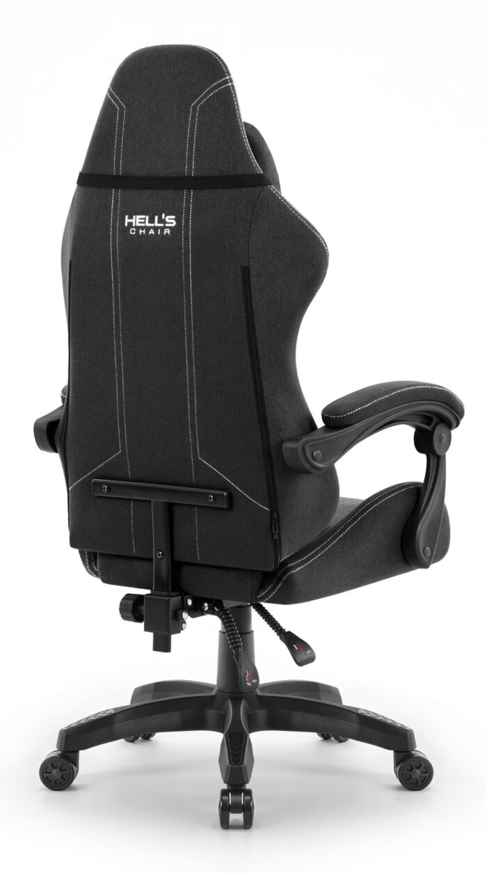 Геймерське крісло Hell's Chair HC-1014 Black White тканина - Зображення 3