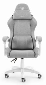 Геймерське крісло Hell's Chair HC-1014 Grey White тканина - Зображення 2