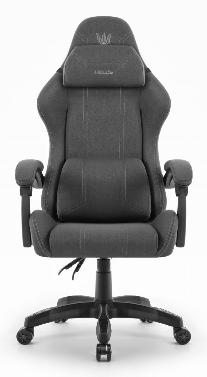 Геймерське крісло Hell's Chair HC-1014 Grey Black тканина - Зображення 2