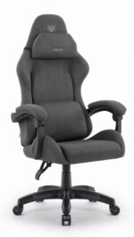 Геймерське крісло Hell's Chair HC-1014 Grey Black тканина