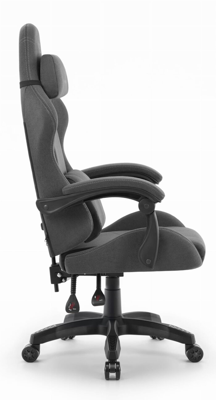 Геймерське крісло Hell's Chair HC-1014 Grey Black тканина - Зображення 4