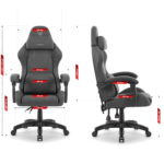 Геймерське крісло Hell's Chair HC-1014 Grey Black тканина - Зображення 10