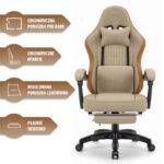 Геймерське крісло Hell's Chair HC-1015 Beige тканина - Зображення 8