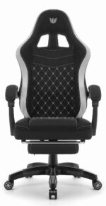 Геймерське крісло Hell's Chair HC-1015 Black Grey тканина - Зображення 4