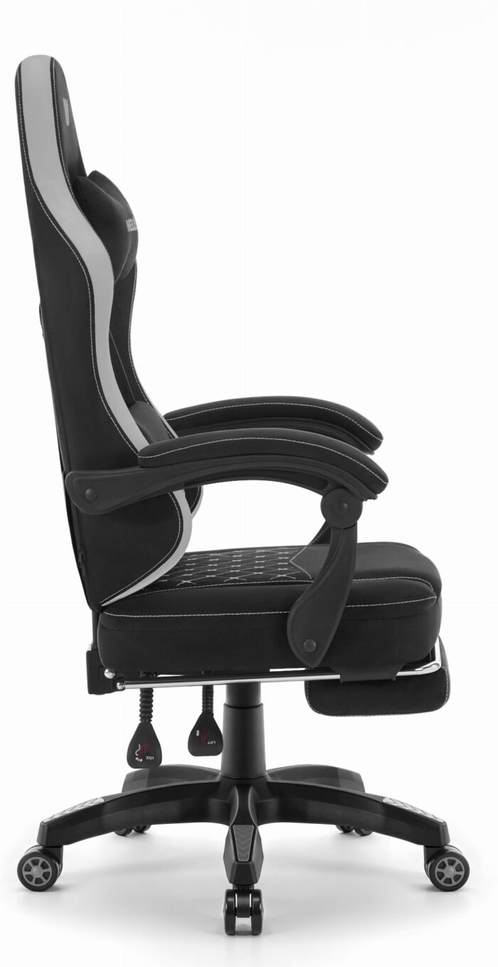 Геймерське крісло Hell's Chair HC-1015 Black Grey тканина - Зображення 6