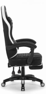 Геймерське крісло Hell's Chair HC-1015 Black White тканина - Зображення 4