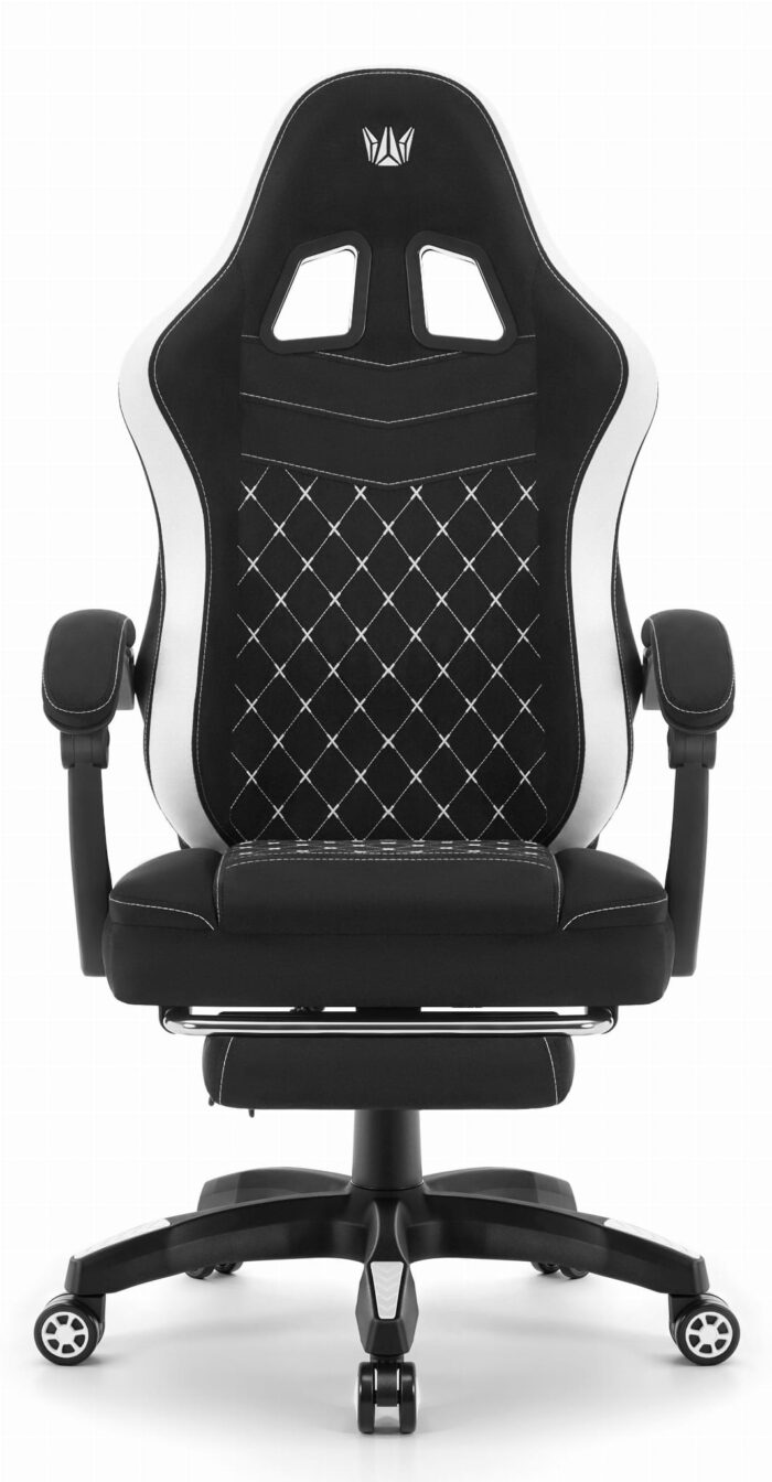 Геймерське крісло Hell's Chair HC-1015 Black White тканина - Зображення 7