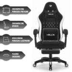 Геймерське крісло Hell's Chair HC-1015 Black White тканина - Зображення 12