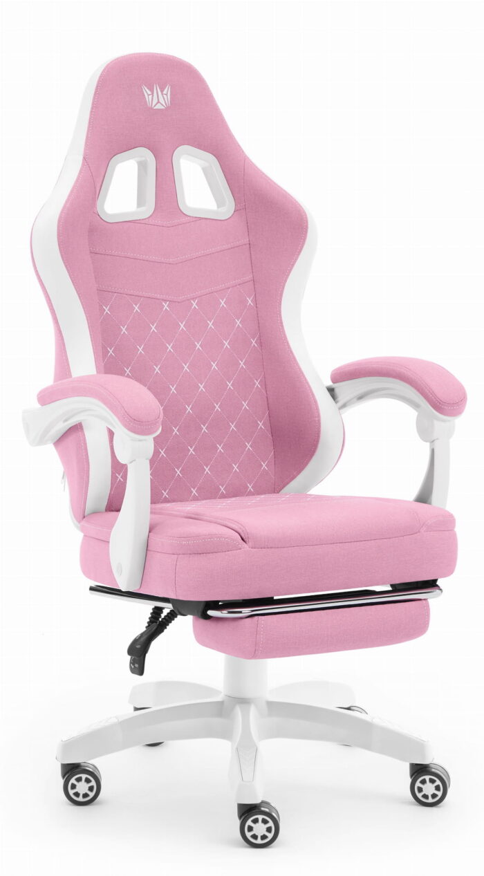 Геймерське крісло Hell's Chair HC-1015 Pink White тканина - Зображення 2