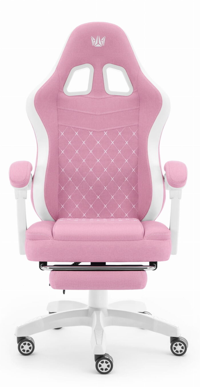 Геймерське крісло Hell's Chair HC-1015 Pink White тканина - Зображення 4