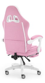 Геймерське крісло Hell's Chair HC-1015 Pink White тканина - Зображення 6