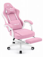 Геймерське крісло Hell's Chair HC-1015 Pink White тканина - Зображення 7