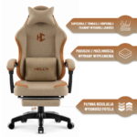 Геймерське крісло Hell's Chair HC-1016 Beige тканина - Зображення 8