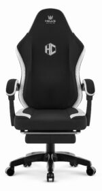 Геймерське крісло Hell's Chair HC-1016 Black White тканина - Зображення 7