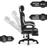 Геймерське крісло Hell's Chair HC-1016 Black White тканина - Зображення 10