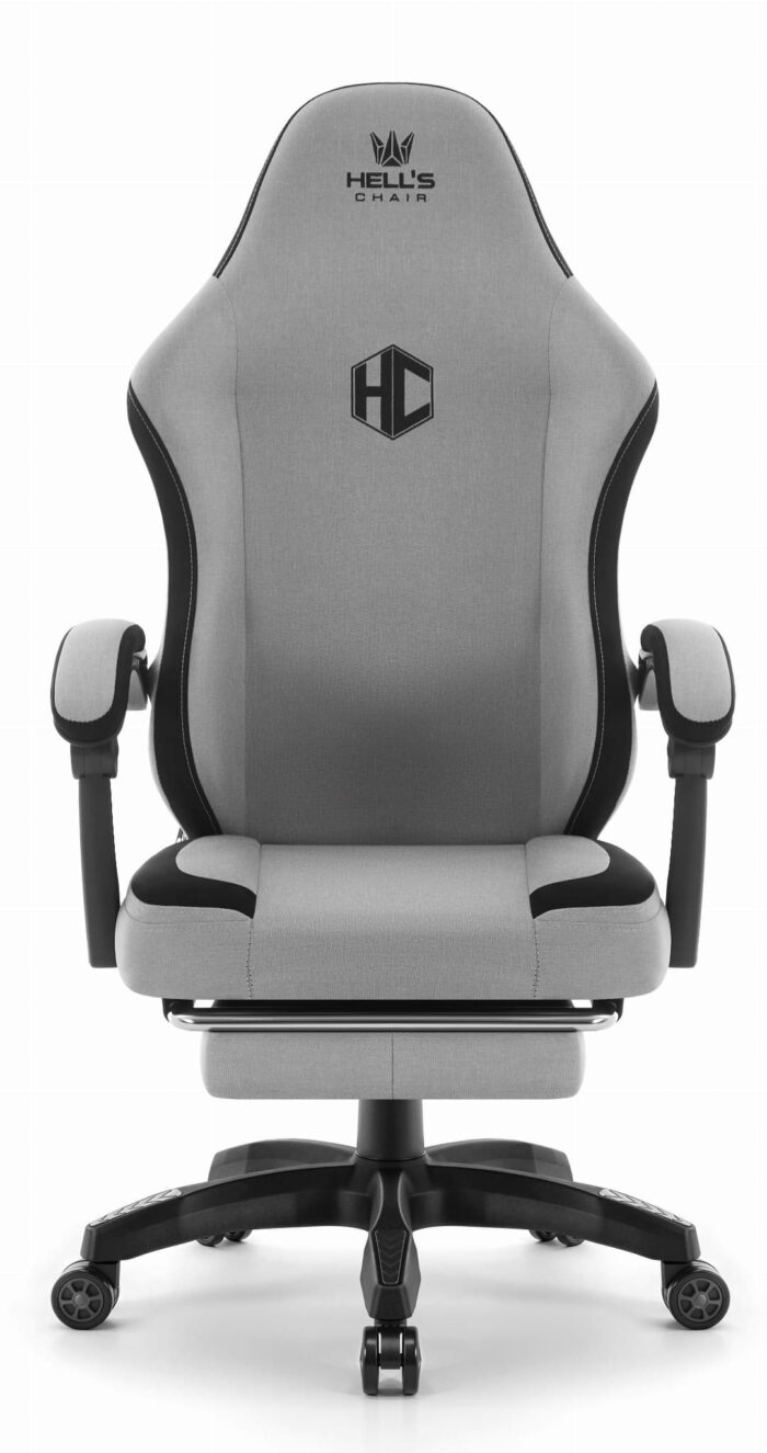 Геймерське крісло Hell's Chair HC-1016 Black White тканина - Зображення 4