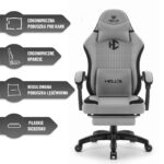 Геймерське крісло Hell's Chair HC-1016 Black White тканина - Зображення 7