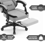 Геймерське крісло Hell's Chair HC-1016 Black White тканина - Зображення 10