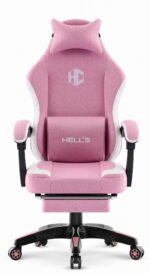 Геймерське крісло Hell's Chair HC-1016 Pink тканина - Зображення 3