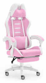 Геймерське крісло Hell's Chair HC-1039 2.0 Pink White тканина