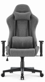 Геймерське крісло Hell's Chair HC-2000 Grey Black тканина - Зображення 4