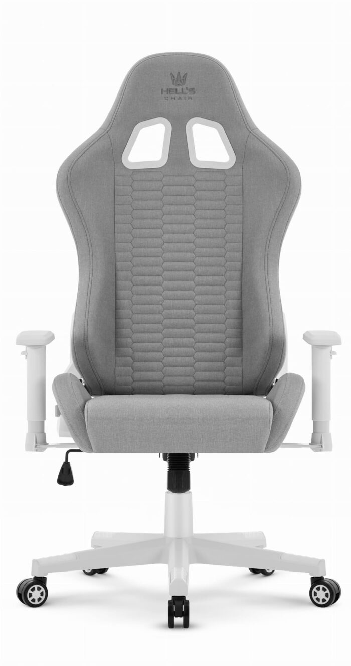Геймерське крісло Hell's Chair HC-2000 Grey White тканина - Зображення 4