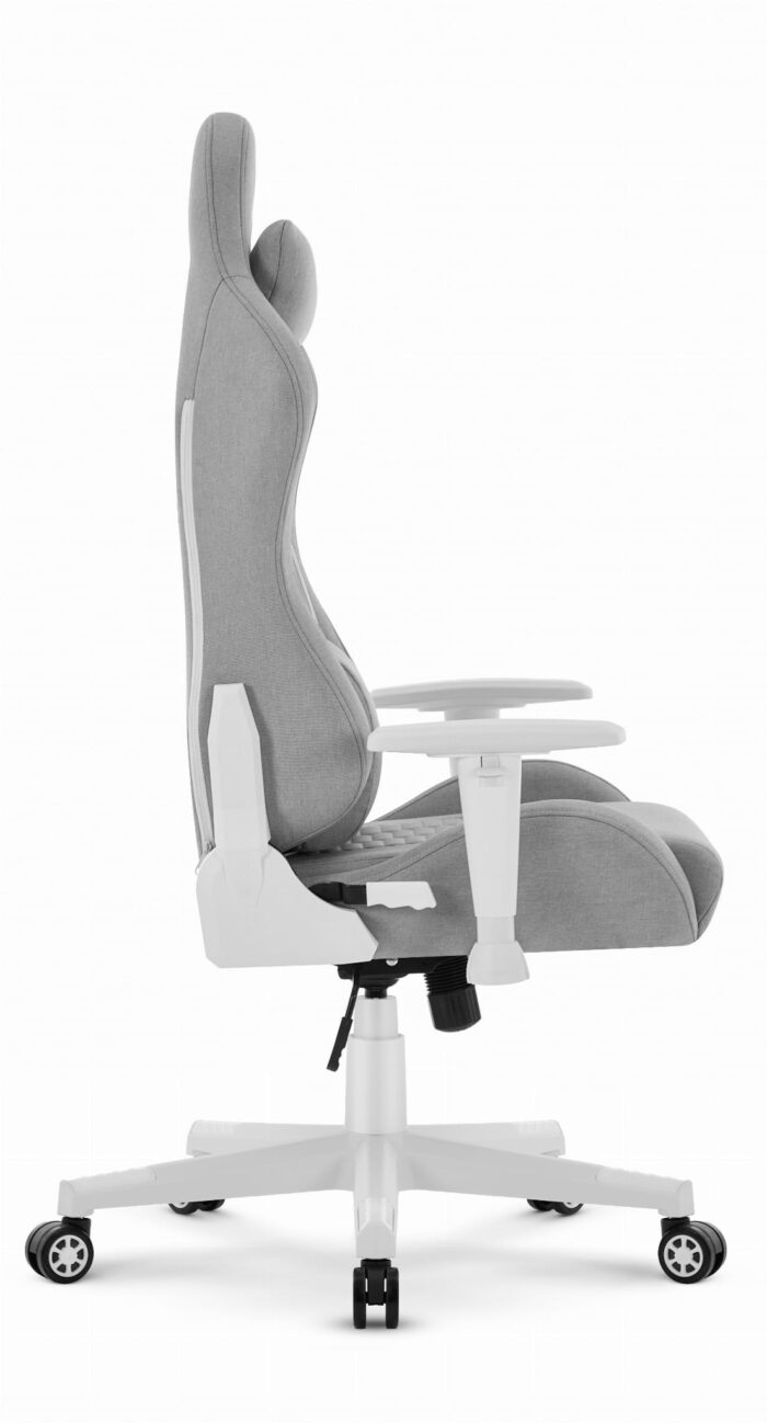 Геймерське крісло Hell's Chair HC-2000 Grey White тканина - Зображення 6