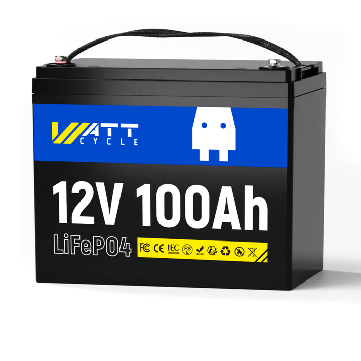 WattCycle_12V_100Ah_LiFePO4 Акумулятор гелевий WattCycle LifePo4 12V 100Ah - Зображення 1