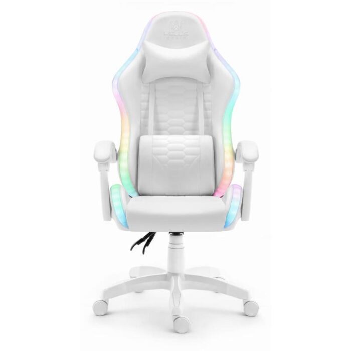 Геймерське крісло екошкіра Hell's Chair HC- 1000 White LED - Зображення 2
