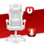 Геймерське крісло екошкіра Hell's Chair HC- 1000 White LED - Зображення 8