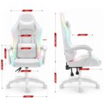 Геймерське крісло екошкіра Hell's Chair HC- 1000 White LED - Зображення 9