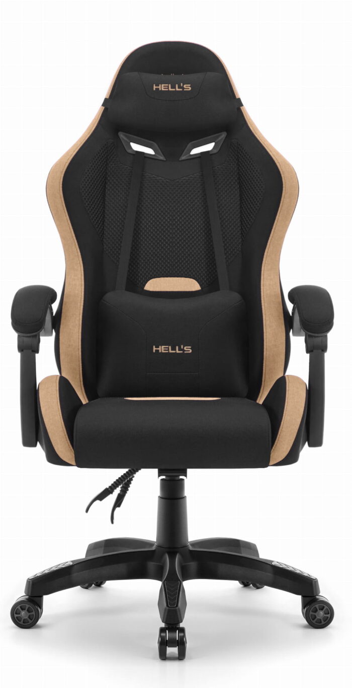 Геймерське крісло Hell's Chair HC-1012 Black  Biege тканина/замша - Зображення 8