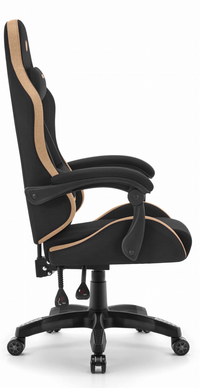 Геймерське крісло Hell's Chair HC-1012 Black  Biege тканина/замша - Зображення 6