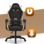 Геймерське крісло Hell's Chair HC-1012 Black  Biege тканина/замша - Зображення 5